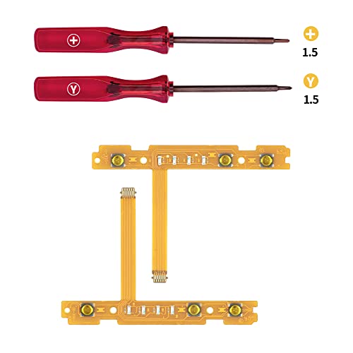 Mcbazel Ersatz-SL SR links rechts Synchrontasten-Farbbandkabelsatz mit Tri-Wing & Schraubendreher-Set für NS Switch/Switch Oled Joycon von Mcbazel