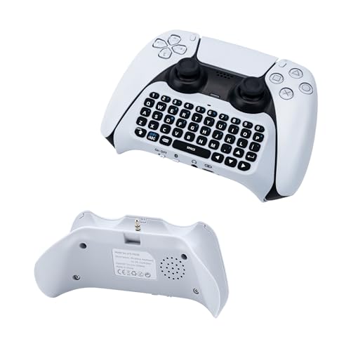 Mcbazel Kabellose Tastatur für PS5 Controller, Bluetooth 3.0 Gamepad Chatpad für PS5 Controller mit Eingebautem Lautsprecher & 3.5MM Audio Jack von Mcbazel