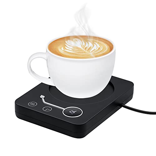 Mcbazel Kaffeetassenwärmer 40°C-55°C. 55°C-65°C. 65°C-75°C Grad Celsius Schwerkraft-Sensor Celsius DREI-Geschwindigkeits-Temperatur-Timing Tassenwärmer mit EU-Stecker -Schwarz von Mcbazel