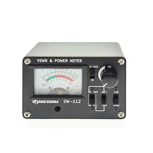 Mcbazel Surecom SW-112HF RF Power Meter 1,5-60MHz 120W V.S.W.R. & Leistungsmesser, Unterstützt LED-Hintergrundbeleuchtung/0-120 Watt/50 Ohm Leistungsmesser von Mcbazel