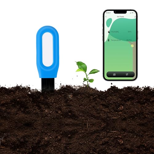 Mcbazel Zigbee Bodenfeuchtesensor, Smart Bodenfeuchtigkeits und Temperaturmesser, Intelligenter Pflanzensensor für den Innenbereich, Genauer Hygrometer 0-100% -20℃~60℃ Fühler Ideal für Topfpflanzen von Mcbazel