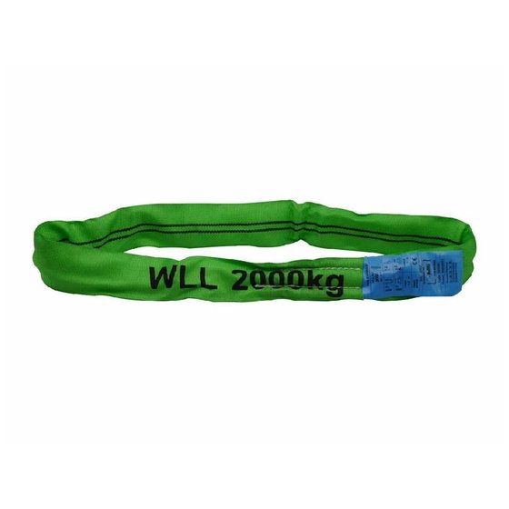McBull - Rundschlinge (Einfachmantel), 2000 kg, grün, Umfangslänge 6 m/Nutzlänge 3 m von Mcbull