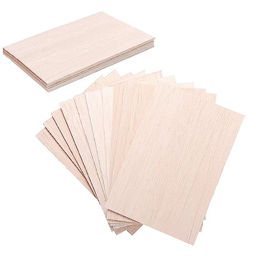 Mcclellanty 15 Pack Unfertige Platten, DüNne Platte für Haus Flugzeuge Schiff Boot Kunst und,DIY Ornamente von Mcclellanty