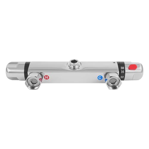 Thermostat-Duscharmatur, Chromarmatur, Duschkopf, Messing-Thermostat-Duscharmatur, Badezimmerarmatur, Aufputz-Thermostat-Duscharmatur mit 38°C-Sicherheitsknopf Thermostat-Duscharmatur, Chromarmatur, Duschkopf, Messing-Thermostat-Duscharmatur, Badezimmerarmatur, Aufputz-Thermostat-Duscharmatur mit 38°C-Sicherheitsknopf von MccoMMon