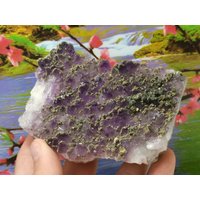 Erstaunlich Perfekt Amethyst Mit Pyrit, Chala Aus Bulgarien, Goldmineralien, Kristallstein, Rohe Natur, Geschenkmineralien, Sammlung, Selten von Mccollecti0nShop