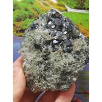 Erstaunlicher Galena Mit Quarz Aus Bulgarien, Goldmineralien, Kristallstein, Rohe Natur, Geschenkmineralien, Sammlung, Selten, Cluster von Mccollecti0nShop