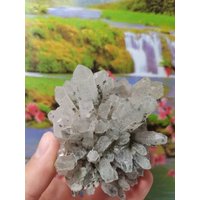 Erstaunlicher Quarz Mit Chlorit Aus Bulgarien, Goldmineralien, Kristallstein, Rohes Naturprodukt, Geschenkmineralien, Sammlung, Selten, Cluster von Mccollecti0nShop