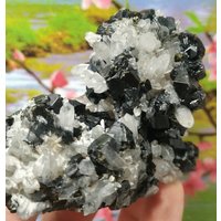 Erstaunlicher Quarz Mit Sphalerit Aus Bulgarien, Goldmineralien, Kristallstein, Rohes Naturprodukt, Geschenkmineralien, Sammlung, Selten, Cluster von Mccollecti0nShop