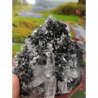 Perfekt Quarz Mit Sphalerit Aus Bulgarien, Goldmineralien, Kristallstein, Rohe Natur, Geschenkmineralien, Sammlung, Selten, Cluster von Mccollecti0nShop