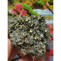 Quarz Mit Pyrit, Bleiglanz Und Sphalerit Aus Bulgarien, Goldmineralien, Kristallstein, Rohmaterial, Geschenkmineralien, Sammlung, Selten, Cluster von Mccollecti0nShop