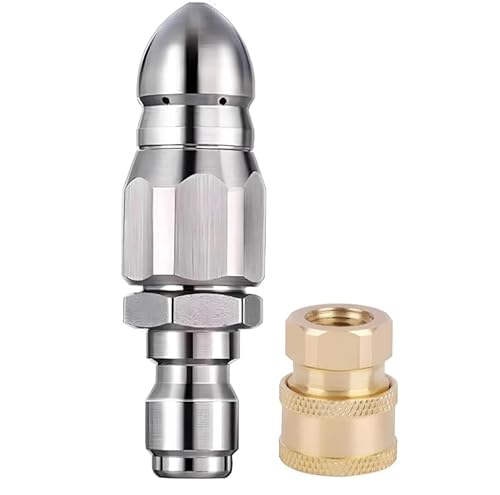 1/4" Schnellkupplungs-Düsenset aus Edelstahl, 2025 neue Hochdruck-Rotationsdüse, Dachrinnenreinigungswerkzeuge – Starke Strahldüse, Hochdruckreiniger-Abflussreiniger, Kanalreinigungsset 1/4" Schnellkupplungs-Düsenset aus Edelstahl, 2025 neue Hochdruck-Rotationsdüse, Dachrinnenreinigungswerkzeuge – Starke Strahldüse, Hochdruckreiniger-Abflussreiniger, Kanalreinigungsset von Mciluyaiio