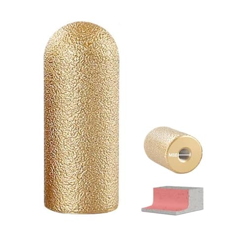 Diamant-Fingerschleifscheibe, 20 mm/30 mm runder Trockenschleifeinsatz, Steinbearbeitungswerkzeug zum Vergrößern und Bearbeiten runder Fasen von vorhandenen Löchern in Porzellan (20mm 100mesh) von Mciluyaiio