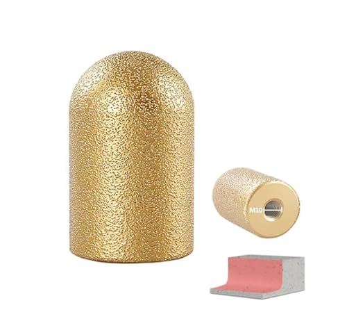 Diamant-Fingerschleifscheibe, 20 mm/30 mm runder Trockenschleifeinsatz, Steinbearbeitungswerkzeug zum Vergrößern und Bearbeiten runder Fasen von vorhandenen Löchern in Porzellan (30mm 100mesh) von Mciluyaiio