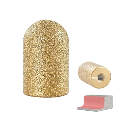 Diamant-Fingerschleifscheibe, 20 mm/30 mm runder Trockenschleifeinsatz, Steinbearbeitungswerkzeug zum Vergrößern und Bearbeiten runder Fasen von vorhandenen Löchern in Porzellan (30mm 45 50mesh) von Mciluyaiio