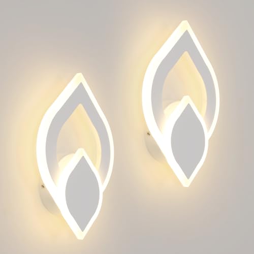 Mckalen 2 Stück Wandleuchte Innen LED,16W 1800LM Modern LED Wandlampe Blumenförmige Weiß, Acryl Wandbeleuchtung Innen Warmweiß 3000K für Schlafzimmer Korridor Wohnzimmer Flur Treppe Mckalen 2 Stück Wandleuchte Innen LED,16W 1800LM Modern LED Wandlampe Blumenförmige Weiß, Acryl Wandbeleuchtung Innen Warmweiß 3000K für Schlafzimmer Korridor Wohnzimmer Flur Treppe von Mckalen