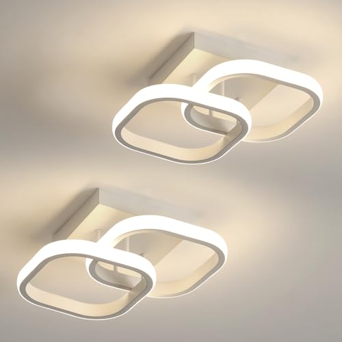 Mckalen LED Deckenleuchte Moderne, 2 Stück 22W 2475LM Deckenlampe LED Schlafzimmer, Quadratische Deckenbeleuchtung LED für Wohnzimmer Esszimmer Küche Balkon Flur, Natürliches 4500K Mckalen LED Deckenleuchte Moderne, 2 Stück 22W 2475LM Deckenlampe LED Schlafzimmer, Quadratische Deckenbeleuchtung LED für Wohnzimmer Esszimmer Küche Balkon Flur, Natürliches 4500K von Mckalen