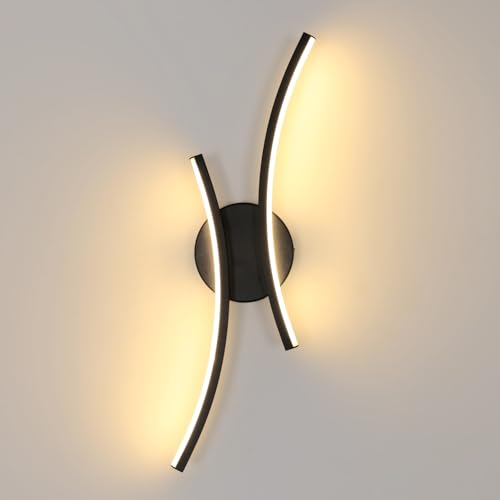 Mckalen Wandlampe Innen LED, 20W 2250LM Wandleuchte LED Schwarz Modern, Dekorativ Wandbeleuchtung Flur für Schlafzimmer Korridor Wohnzimmer Treppe, Warmweiss 3000K Mckalen Wandlampe Innen LED, 20W 2250LM Wandleuchte LED Schwarz Modern, Dekorativ Wandbeleuchtung Flur für Schlafzimmer Korridor Wohnzimmer Treppe, Warmweiss 3000K von Mckalen
