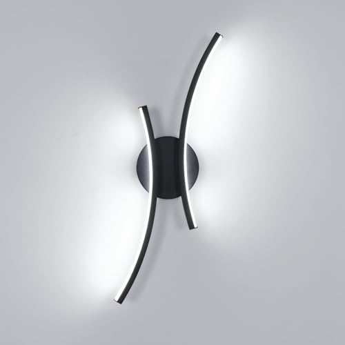 Mckalen Wandlampe Innen LED Modern, 20W 2250LM Wandleuchte LED Schwarz, Dekorativ Wandbeleuchtung Flur für Schlafzimmer Korridor Wohnzimmer Treppe, Kaltweißes Licht 6500K Mckalen Wandlampe Innen LED Modern, 20W 2250LM Wandleuchte LED Schwarz, Dekorativ Wandbeleuchtung Flur für Schlafzimmer Korridor Wohnzimmer Treppe, Kaltweißes Licht 6500K von Mckalen