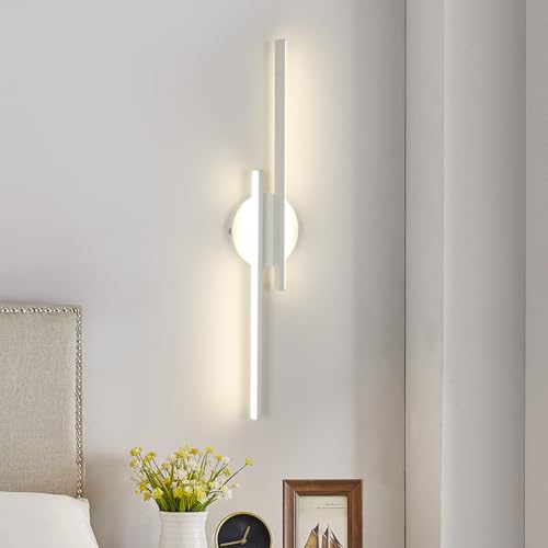 Mckalen Wandlampe LED Innen 24W 2700LM, Wandleuchte LED Weiß Modern 60CM, Wandbeleuchtung Flur Natürliches 4500K für Schlafzimmer Korridor Wohnzimmer Treppe Mckalen Wandlampe LED Innen 24W 2700LM, Wandleuchte LED Weiß Modern 60CM, Wandbeleuchtung Flur Natürliches 4500K für Schlafzimmer Korridor Wohnzimmer Treppe von Mckalen