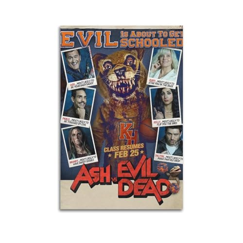 McosU Poster auf Leinwand, Motiv: Ash Vs. Evil Dead 05, Wandkunstdruck, Dekoration, Zuhause, Gemälde, Büro, Schlafzimmer, Dekoration, Geschenk, 40 x 60 cm, ungerahmter Stil von McosU