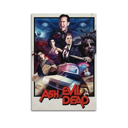 McosU Poster auf Leinwand, Motiv: Ash vs. Evil Dead, Wandkunstdruck, Dekoration, Zuhause, Malerei, Büro, Schlafzimmer, Dekoration, Geschenk, 40 x 60 cm, ungerahmter Stil von McosU