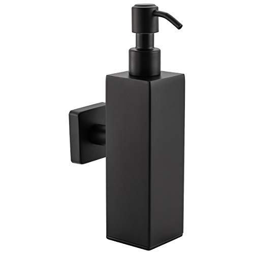 Frap Seifenspender Wandbefestigung Schwarz, Edelstahl Wandmontage Seifenspender, Händedesinfektionsmittel Flasche für Bad Dusche, Shampoospender Spülmittelspender für Küche, 200Ml Frap Seifenspender Wandbefestigung Schwarz, Edelstahl Wandmontage Seifenspender, Händedesinfektionsmittel Flasche für Bad Dusche, Shampoospender Spülmittelspender für Küche, 200Ml von Mcties