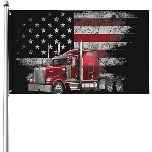 Garten Flaggen Trucker-Lkw-Fahrer Mit Amerikanischer Flagge Balkonflagge Verblassen Beständig Außenbanner Wetterfest Dekorative Fahnen Für Yard Home Hof 90x150 cm Garten Flaggen Trucker-Lkw-Fahrer Mit Amerikanischer Flagge Balkonflagge Verblassen Beständig Außenbanner Wetterfest Dekorative Fahnen Für Yard Home Hof 90x150 cm von 874