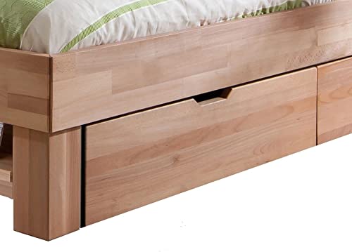 moebelstore24 Bettkasten Judith, 2er-Set in Kernbuche Furont massiv schubkastenzargen Spanplatte Furniert. von Mcties