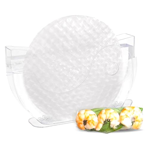 Mcvomv Reispapier-Frühlingsrollen-Verpackungen, Wasserschüsselhalter, Sommerrolle, Wasserschüssel zum Einweichen von Reispapier – Eierrollen, für frische Frühlingsrollen (Reispapier nicht im Mcvomv Reispapier-Frühlingsrollen-Verpackungen, Wasserschüsselhalter, Sommerrolle, Wasserschüssel zum Einweichen von Reispapier – Eierrollen, für frische Frühlingsrollen (Reispapier nicht im von Mcvomv