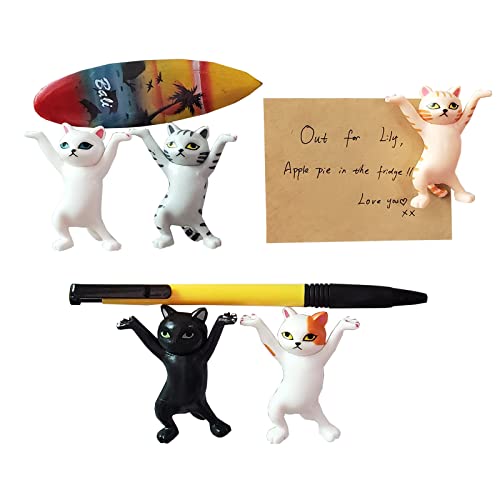 Katzenmagnete Lustige Kühlschrankmagnete Lustige Tanzende Katze Kühlschrankmagnete Kinder Geschenk Katze Figur Tier Kühlschrank Dekorativer Magnet für Kühlschrank Whiteboard von Mdecors