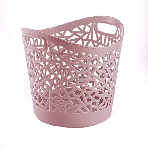 Mdurian Protable Plastic Wäschekorb Kleidung Organizer Storgae Korb mit Griff, Stil C/Pink von Mdurian