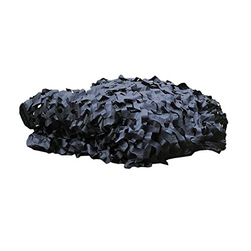 Mdurian Tarnnetz Camouflage Netz Sonnenschutz Tarnung Camo Net für Jagd Camping Dekoration Schutz Zeltschirm Reines Schwarz 4m x 5m von Mdurian