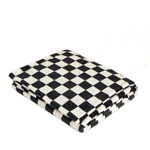 MdybF Dicke Decke Checkerboard Decke Plaid Decke Frühlings- Und Sommerklima -Decke Büro -Nickerchen -Decke-Schwarz-Weiss-70X100 cm MdybF Dicke Decke Checkerboard Decke Plaid Decke Frühlings- Und Sommerklima -Decke Büro -Nickerchen -Decke-Schwarz-Weiss-70X100 cm von MdybF