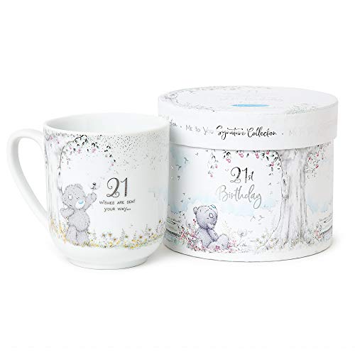 Me To You Tatty Teddy AGM01043 Tasse zum 21. Geburtstag, in Geschenkbox, Keramik von Me to You