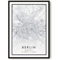 Berlin Karte Druck, Deutschland Poster Stadt Drucke Von Deutschland, Beliebtes Geschenk, Druck A1/A2/A3/A4/A5 von MeAndKatePrints