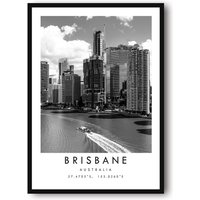 Brisbane Reisedruck, Poster Druck, Wandkunst Minimalistisch, Australien Drucke Von A1/A2/A3/A4/A5 von MeAndKatePrints