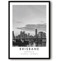 Brisbane Reisedruck, Poster Druck, Wandkunst Minimalistisch, Australien Drucke Von A1/A2/A3/A4/A5 von MeAndKatePrints