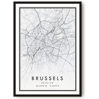 Brüssel Karte Druck, Belgien Poster Stadt Drucke Von Belgien, Beliebtes Geschenk, Druck A1/A2/A3/A4/A5 von MeAndKatePrints
