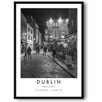 Dublin Reisedruck, Poster, Einzigartiges Wanddekor, Schwarzweißes Wohndekor, Irland Druck, Beliebter Druck A1/A2/A3/A4/A5 von MeAndKatePrints