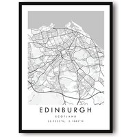 Edinburgh Karte, Poster Druck, Schottland Karte Print Minimalistisch, Drucke Von Edinburgh, Benutzerdefinierte A1/A2/A3/A4/A5 von MeAndKatePrints
