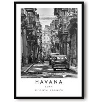 Havanna Reise-Druck, Kuba Poster, Galeriewand, Schwarzweißes Wohndekor, Kuba, Beliebtes Geschenk, Kunst A1/A2/A3/A4/A5 von MeAndKatePrints