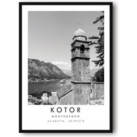 Kotor Reise Print, Poster, Einzigartiges Wanddekor, Schwarzweiß Wohnkultur, Kroatien Beliebter Druck A1/A2/A3/A4/A5 von MeAndKatePrints