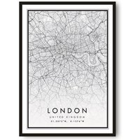 London Karte Druck, Poster Stadt Drucke Von London, Beliebtes Geschenk, Vereinigtes Königreich Druck A1/A2 A3 A4 A5 von MeAndKatePrints