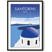 Santorini Reiseplakat, Griechenland Poster Druck, Wandkunst Minimalistisch, Drucke, Drucke Von Griechenland, Beliebter Druck A1/A2 A3 A4 A5 von MeAndKatePrints