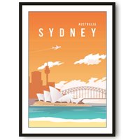 Sydney Reiseplakat, Poster Druck, Wandkunst Minimalist, Australien Drucke Von Australien, Opera House von MeAndKatePrints