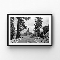 Yosemite Fotografie, Schwarzweiß Druck Kalifornien, Feine Wand Kunst, Reise Poster, Schwarz Weiss von MeAndKatePrints