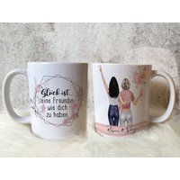 Tasse Personalisierte Figur Besties Geschenk | Frauen Freundin Mit Name Personalisiert Bff Freundschaft Geschenkidee Danke Sagen von MeDaPi