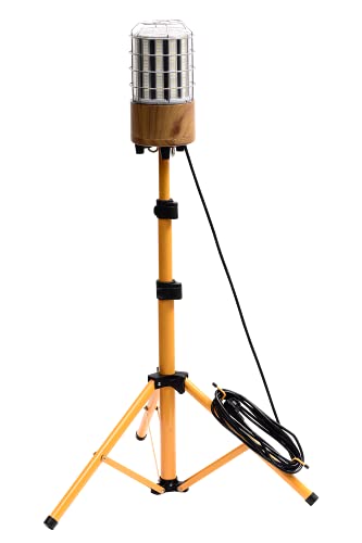 MeFard Led Baustrahler Arbeitsstrahler mit Stativ 150W 21000 Lumen Arbeitsstrahler mit Stecker, 360° Rundstahl-Beleuchtung,IP64 wasserdicht (150W Transparent Cover 20000lm) von MeFard