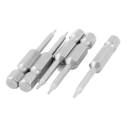 MeGLob 5 Stück 1/4 Zoll Sechskantschaft 1,27 mm Sechskantkopf magnetische Schraubendreher-Bits 50 mm Länge Sechskant-Schraubendreher-Bit for Elektroreparaturwerkzeuge von MegLob
