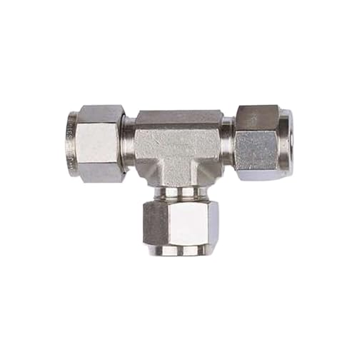 MeGLob 6 mm 3-Wege-Edelstahl-Verbindungs-T-Stück Edelstahl 304 Rohrverschraubung 1000 von MeGLob